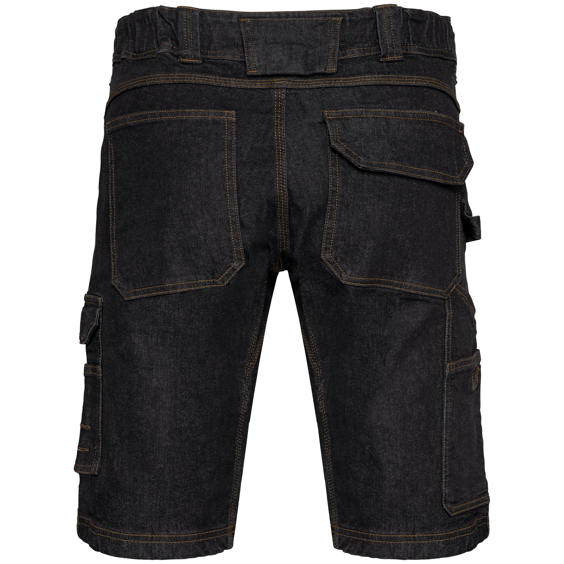 Denim herenbermuda met meerdere zakken