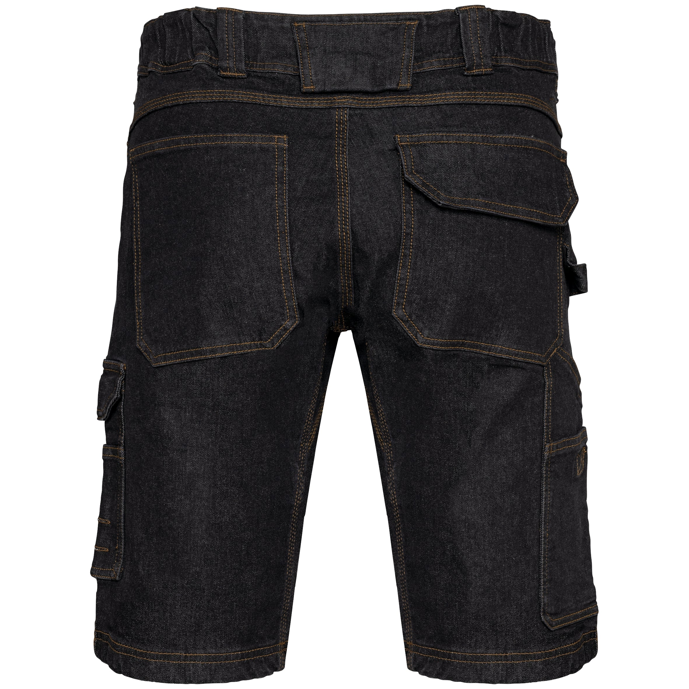 Denim herenbermuda met meerdere zakken