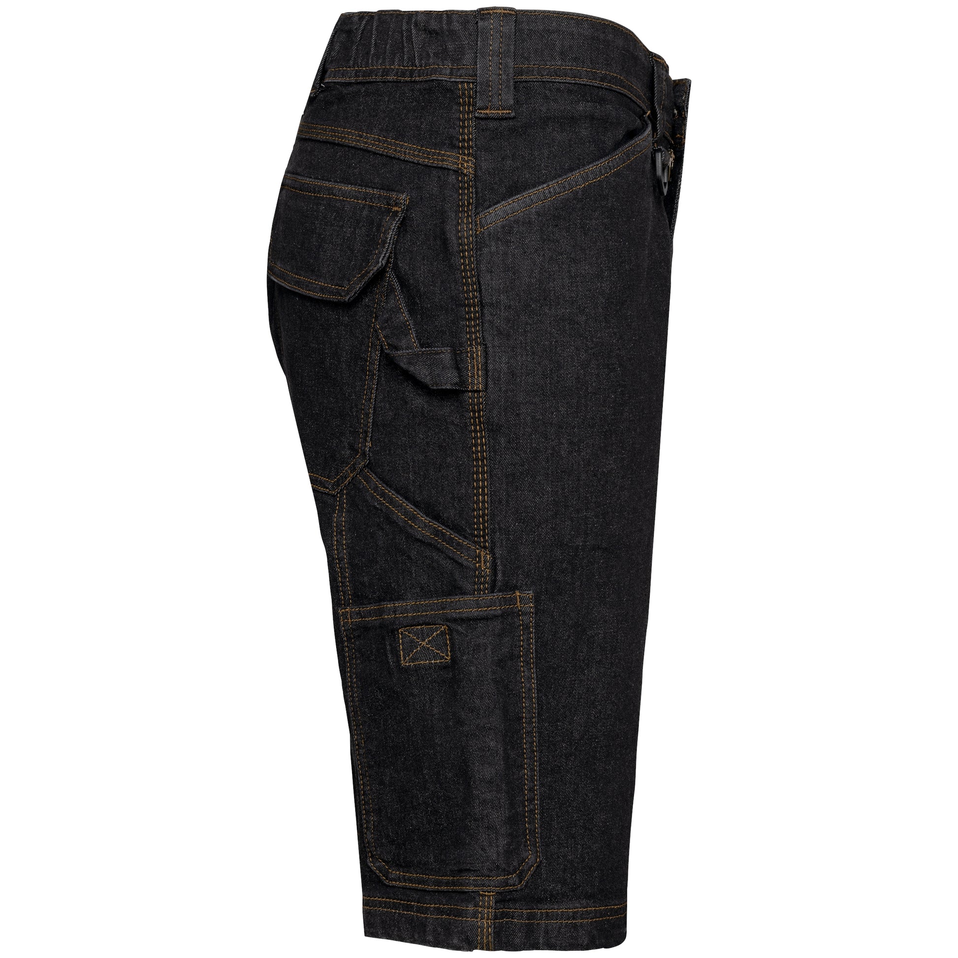 Denim herenbermuda met meerdere zakken
