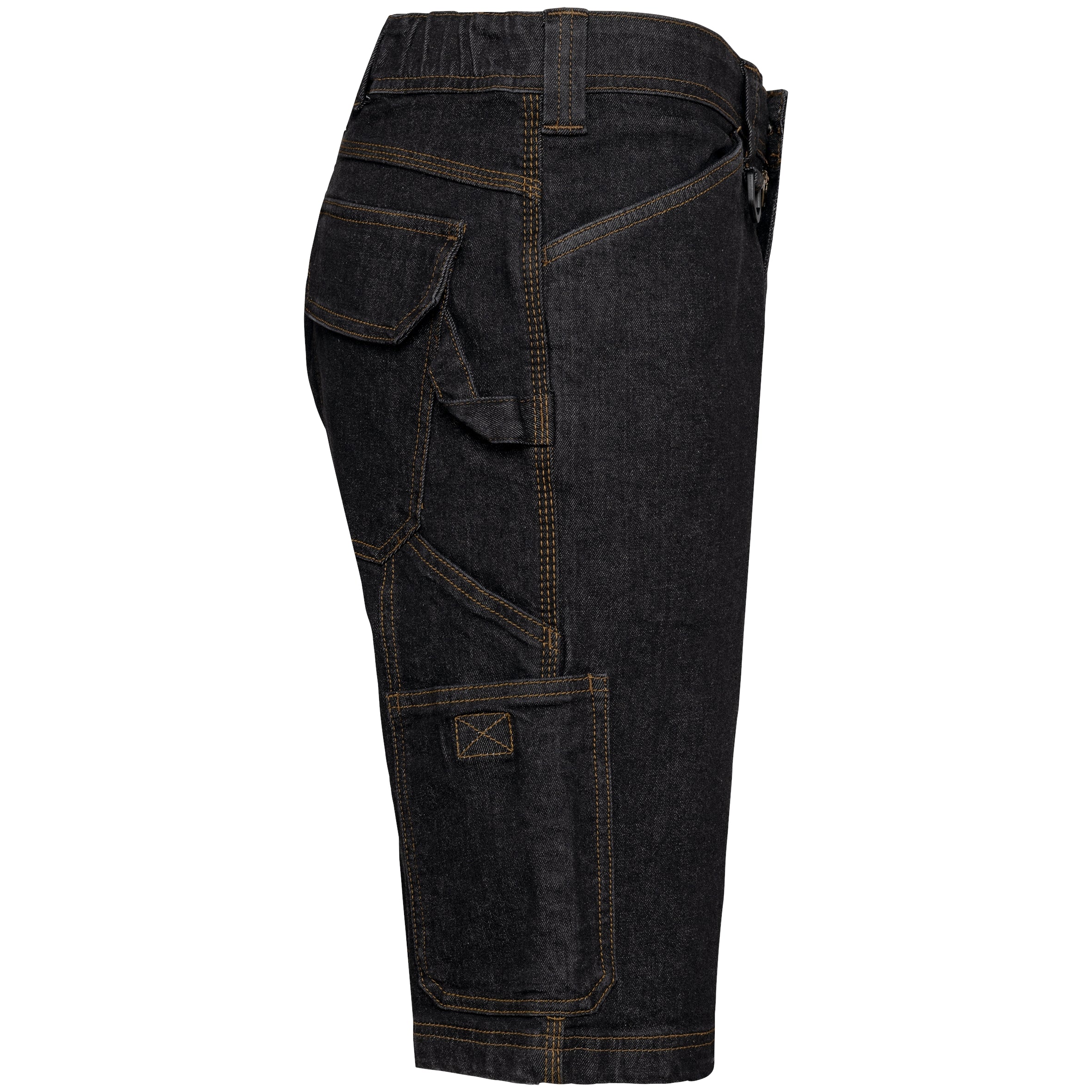 Denim herenbermuda met meerdere zakken