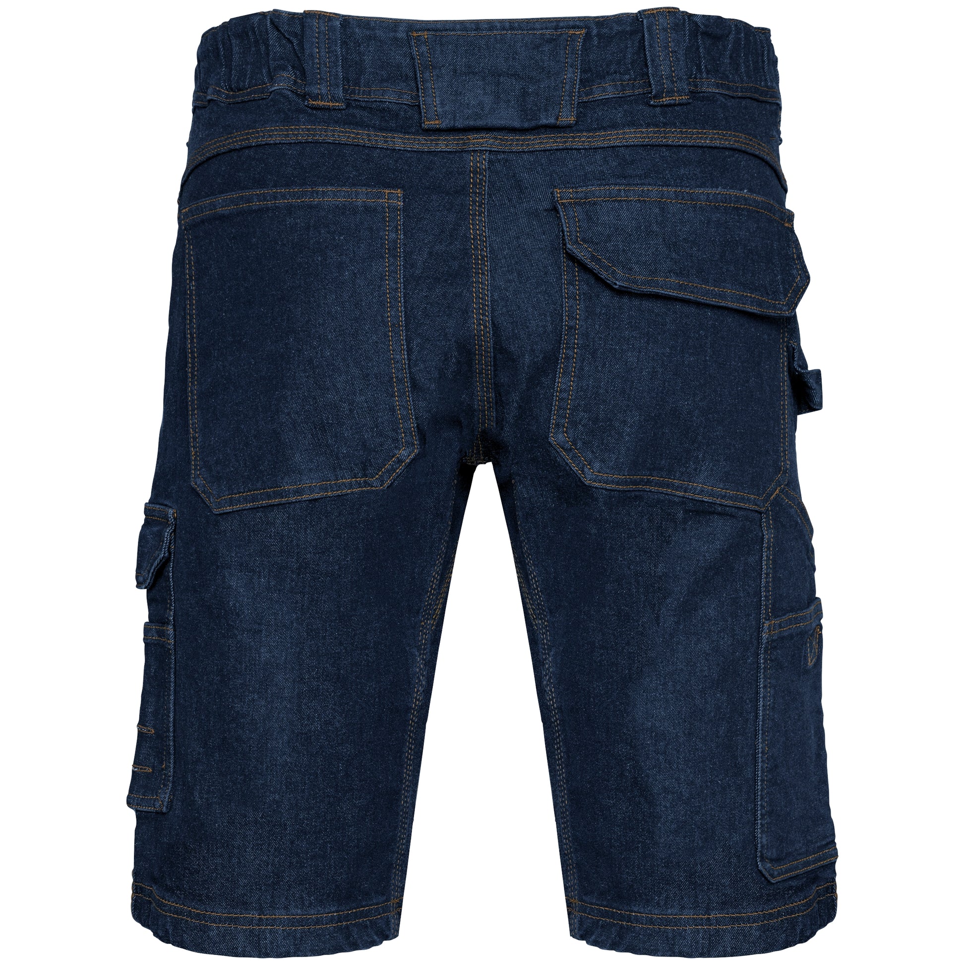Denim herenbermuda met meerdere zakken