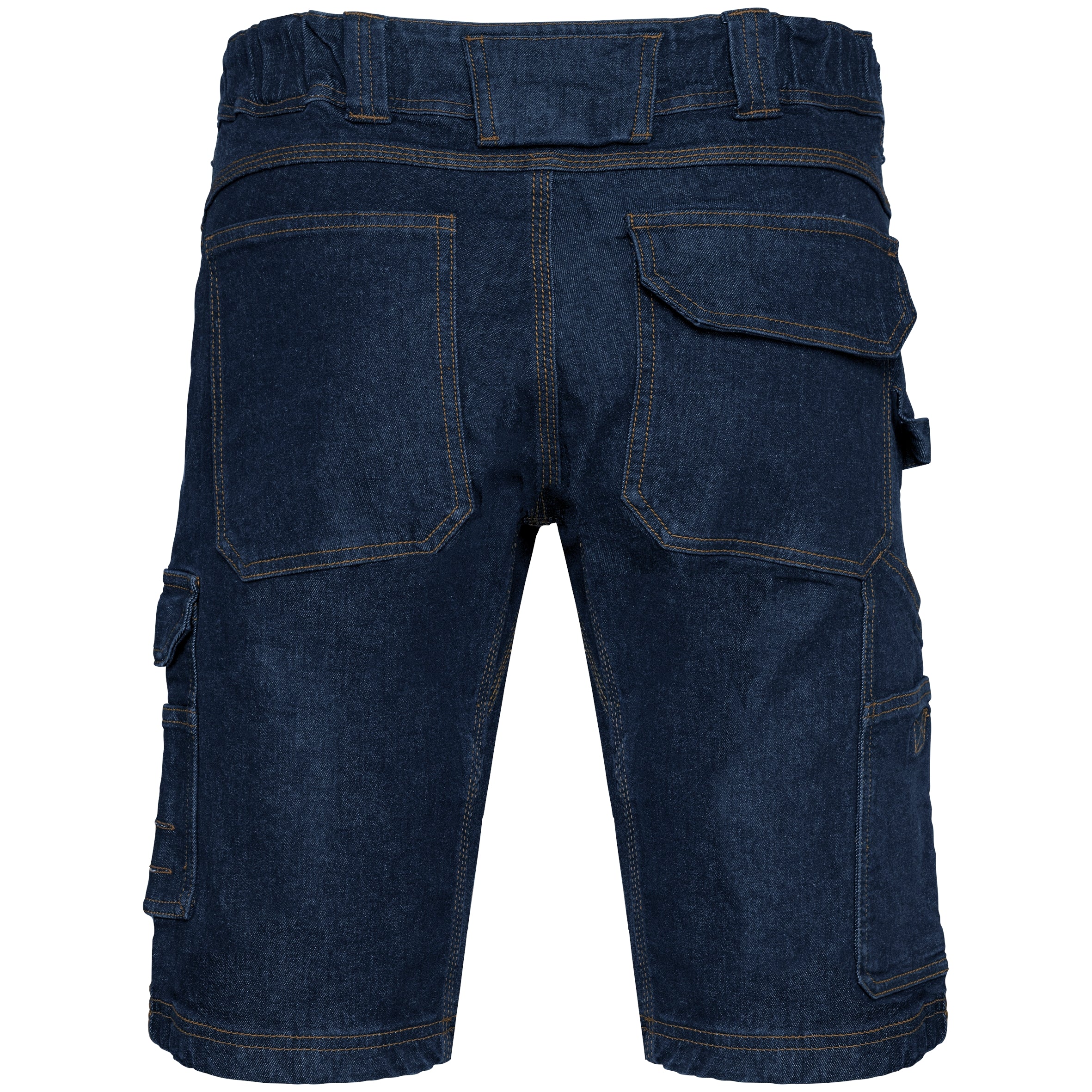 Denim herenbermuda met meerdere zakken