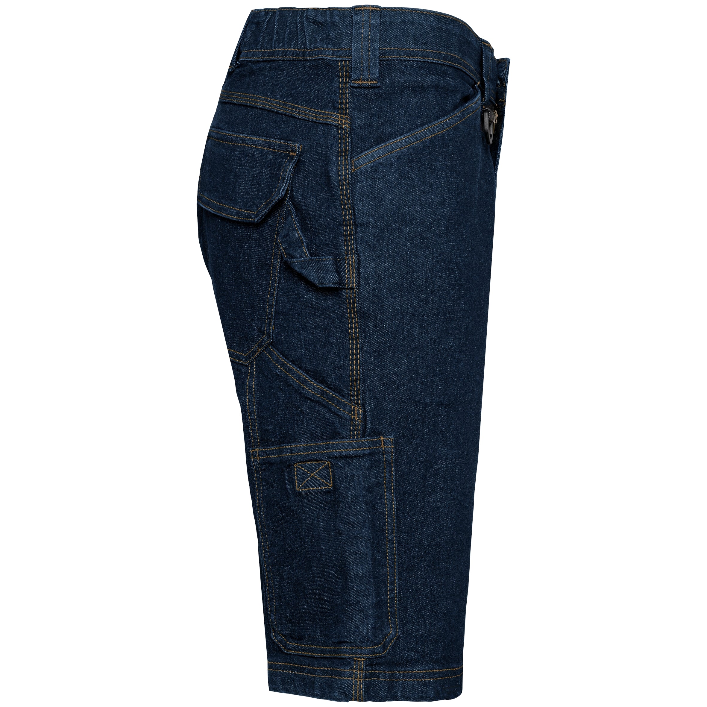 Denim herenbermuda met meerdere zakken