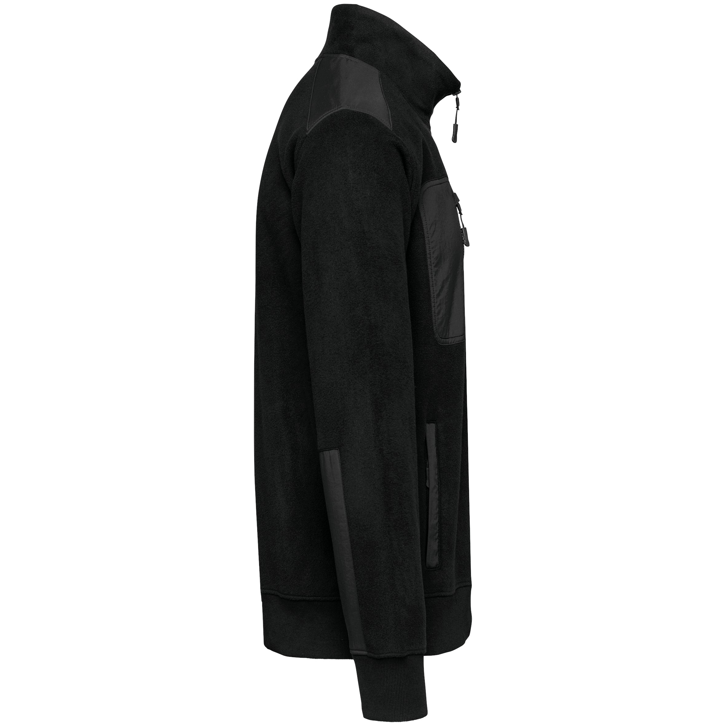 Eco-friendly fleece met ritskraag unisex