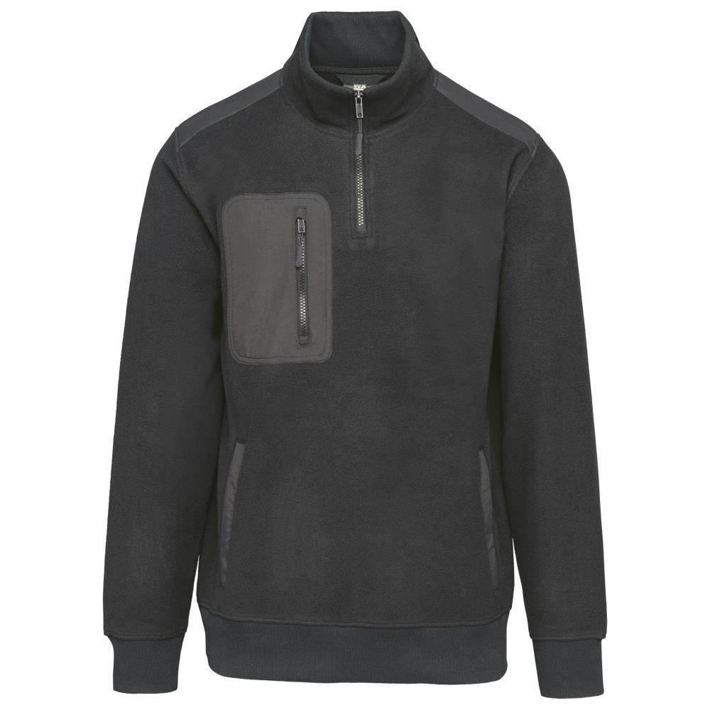 Eco-friendly fleece met ritskraag unisex