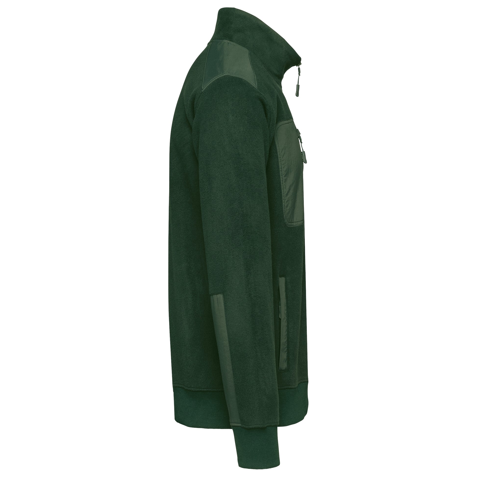 Eco-friendly fleece met ritskraag unisex