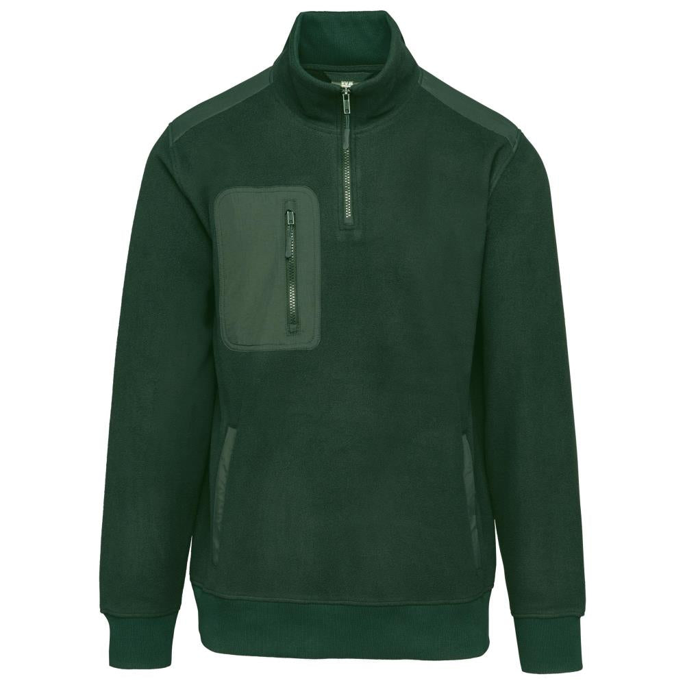 Eco-friendly fleece met ritskraag unisex