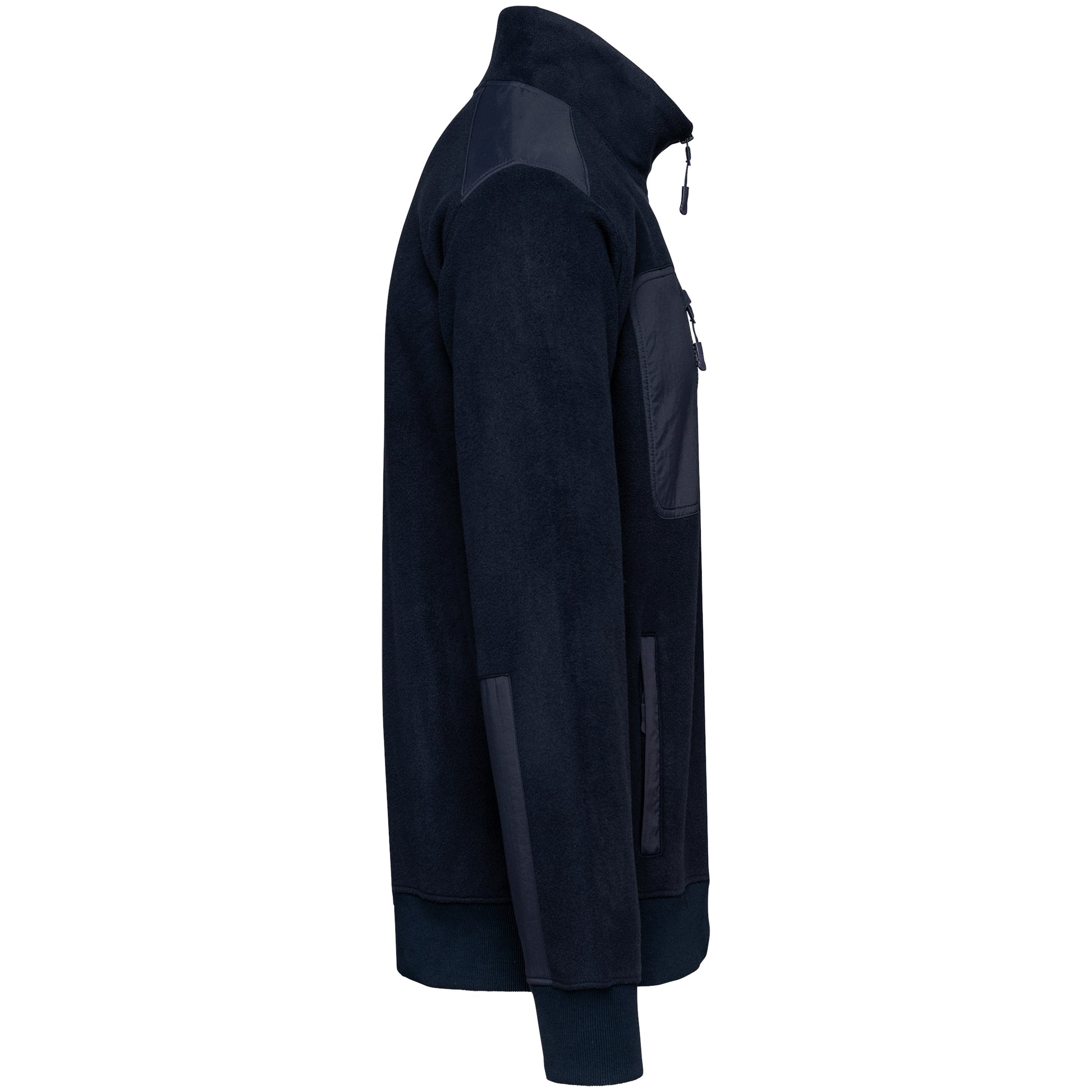 Eco-friendly fleece met ritskraag unisex