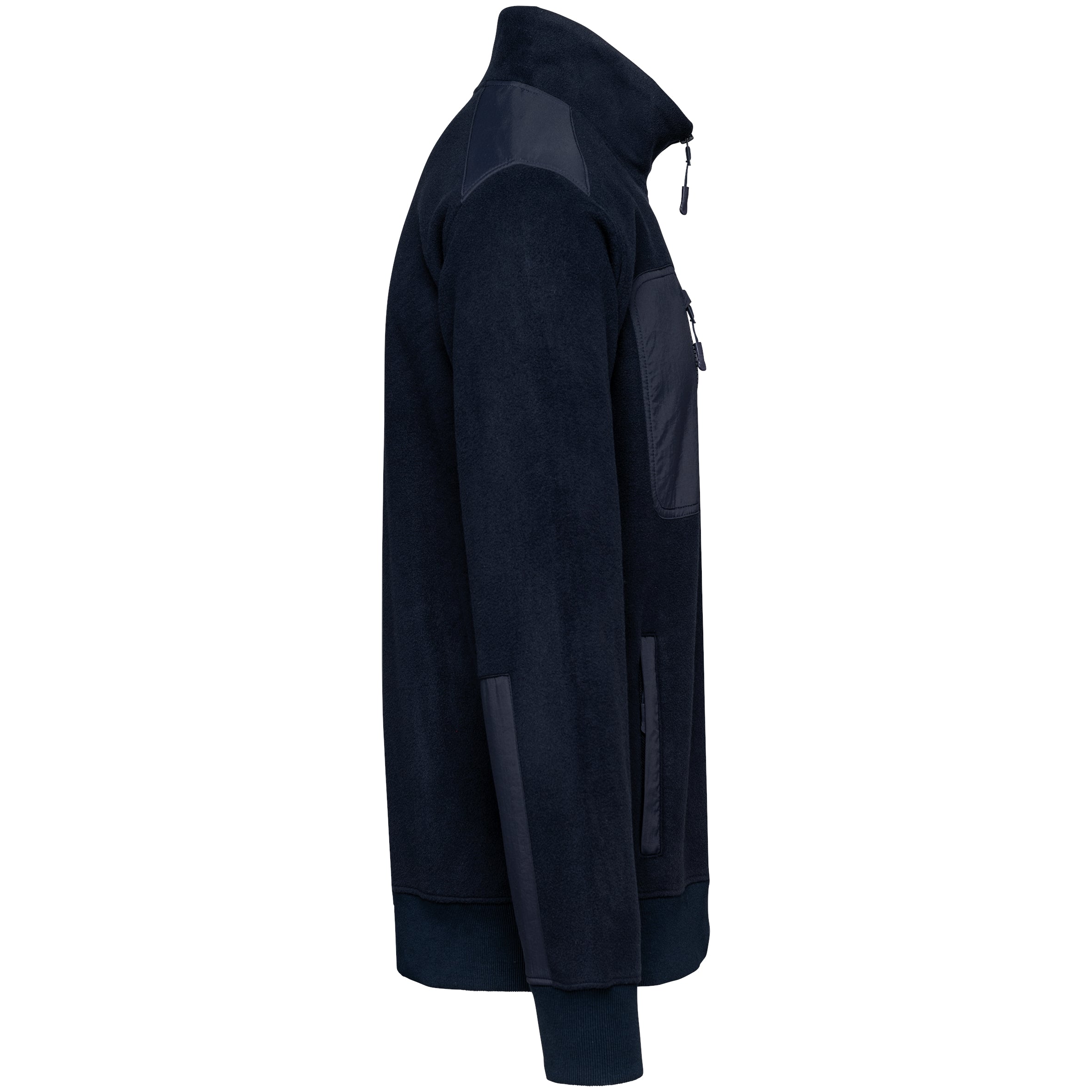 Eco-friendly fleece met ritskraag unisex