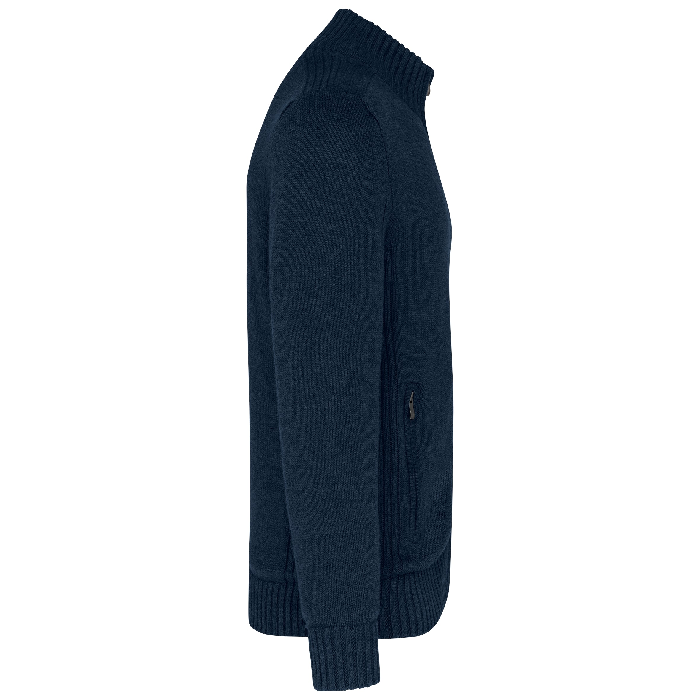 Met fleece gevoerde herencardigan.